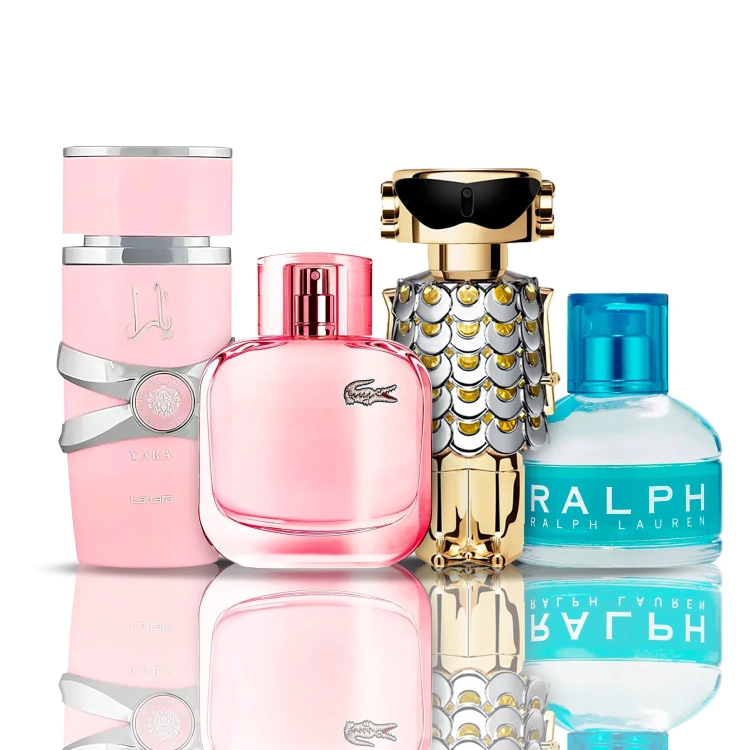 Set di 4 profumi | Fame + Yara + Lacoste Sparkling + Ralph Lauren